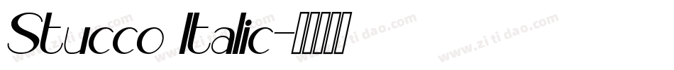 Stucco Italic字体转换